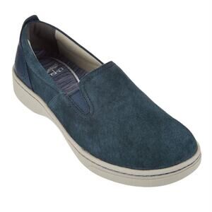 CLEARANCE NIB Dansko Suede Twin Gore Slip-on Sneakers Belle Navy Suede